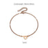 Bold Alphabet Letter Initial Charm Bracelet in Rose Gold Tone